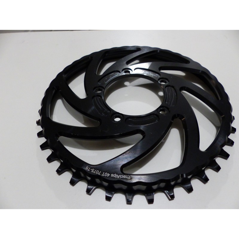 Plateau 48T + Adaptateur Pour Moteur Bafang M615 M625 BBS03 - Alliage Aluminium Noir - Réduit Le Déraillement